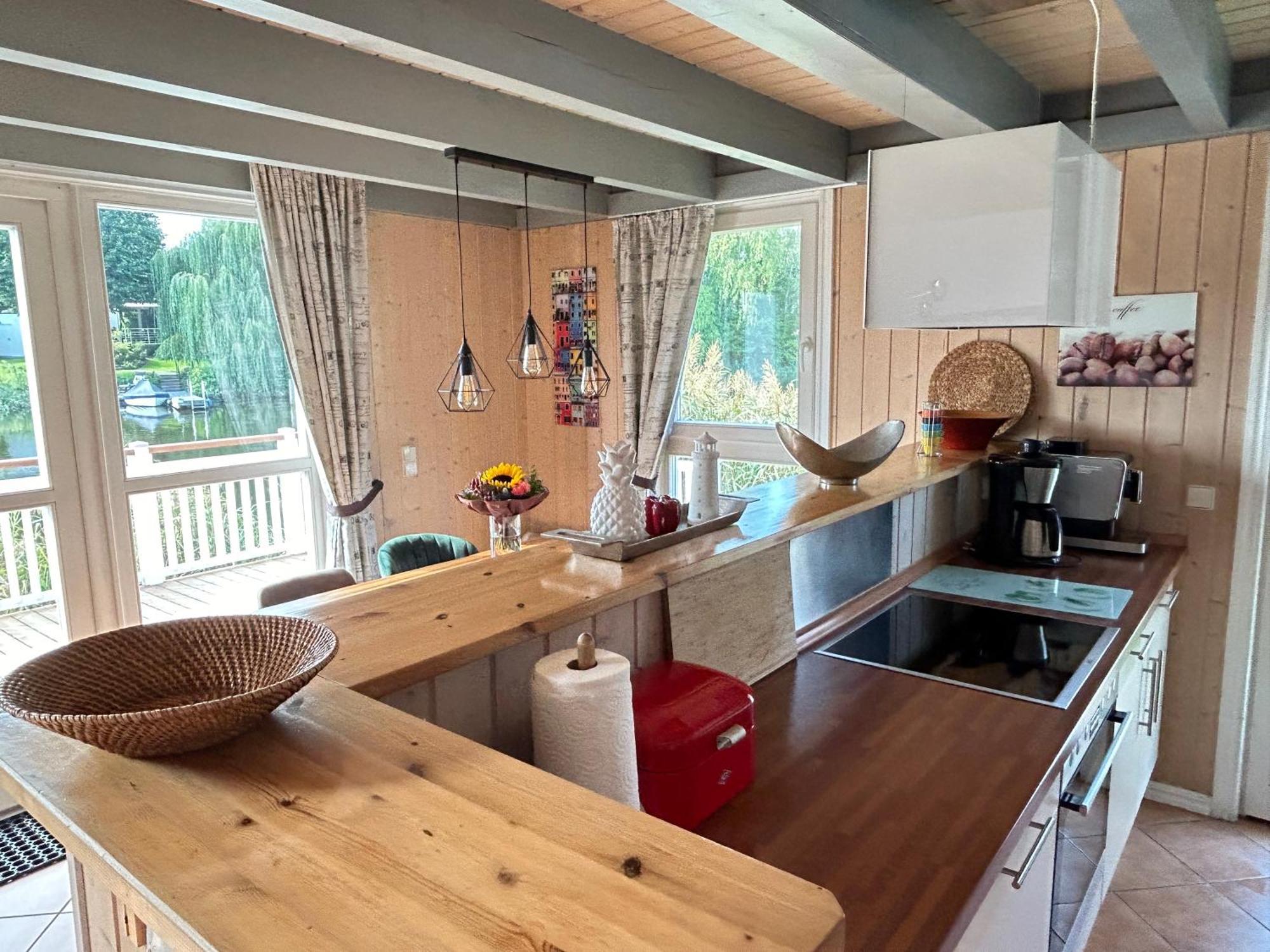 Ferienhaus Mit Wasserterrasse - Mit Sauna Und Kamin - Inklusive Nebenkosten 文迪施里茨 外观 照片